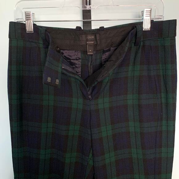J. Crew Maddie Wool Blend Pants in Blackwatch Plaid Size 4 - Picture 4 of 7